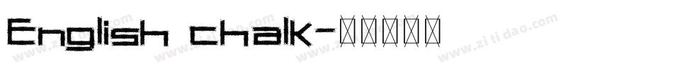 English chalk字体转换